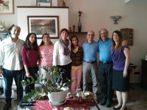 On the left is the pastor of Gruppo Cristiano Latino Americano, Aldo Cerasino with his daughter, Rebekah and his wife, Mariela. Next to me is Francesco Abortivi, the director of Progetto Archippo, the organization that sponsored the seminar. He was also my translator. Next to him is his daughter, Francesca and his wife, Alessia.